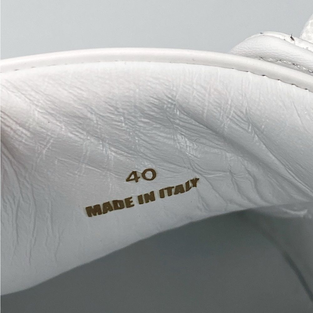 Versace La Greca Ribbon-Trim Leather Sneakers size 40 - Picture 8 of 13